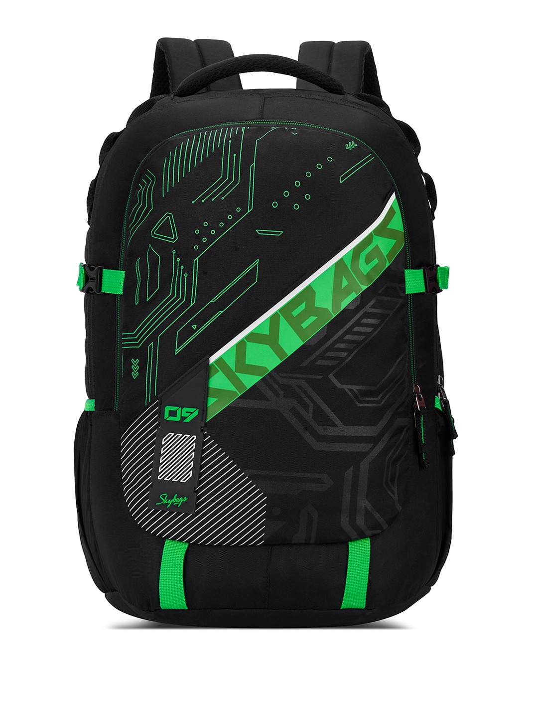 

Skybags Kids Brand Logo Printed Laptop Backpack with Compression Straps - 40 L, Black
