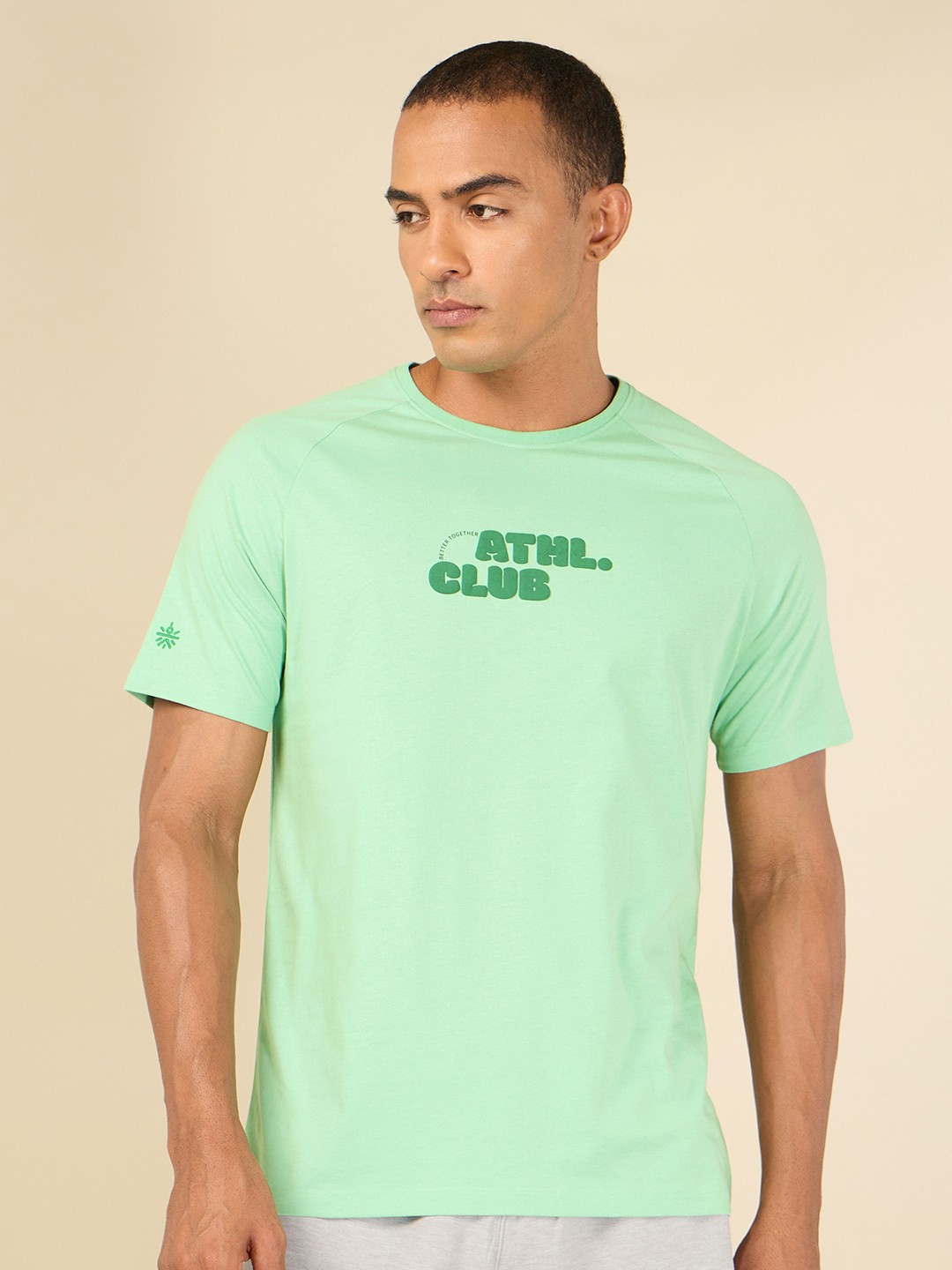 

CULT Men Typography Printed Cotton Bio Finish T-shirt, Green