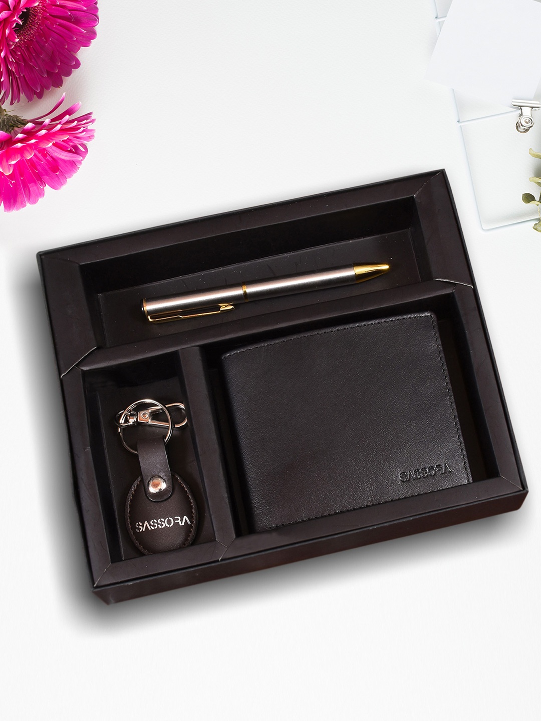 

Sassora Men Accessory Gift Set, Black