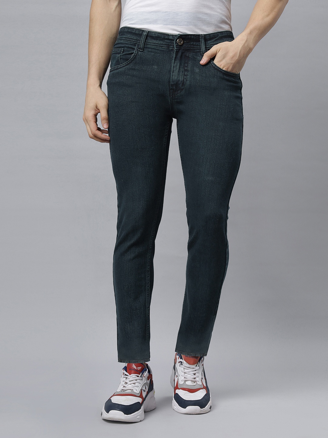 

RJ Denim Men Slim Fit Mid Rise Jeans, Blue