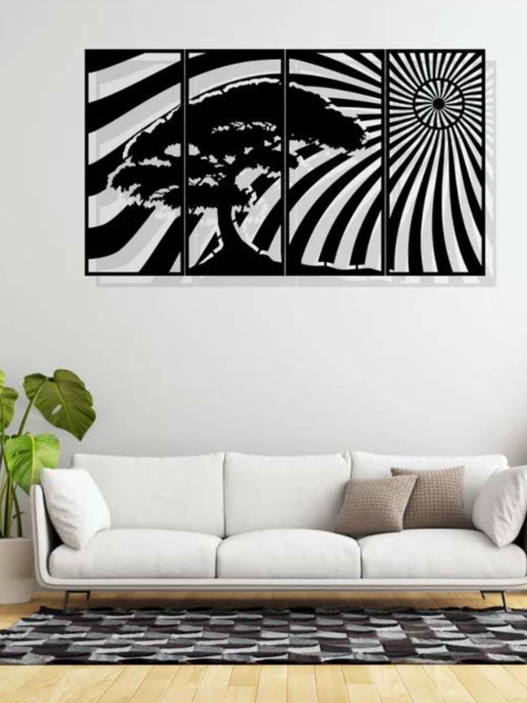 

ARTROOMS Black Tree Metal Wall Hanging