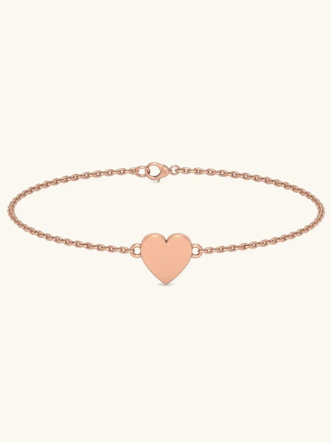 

Mabel 925 Sterling Silver Rose Gold-Plated Paris Love Heart Link Bracelet
