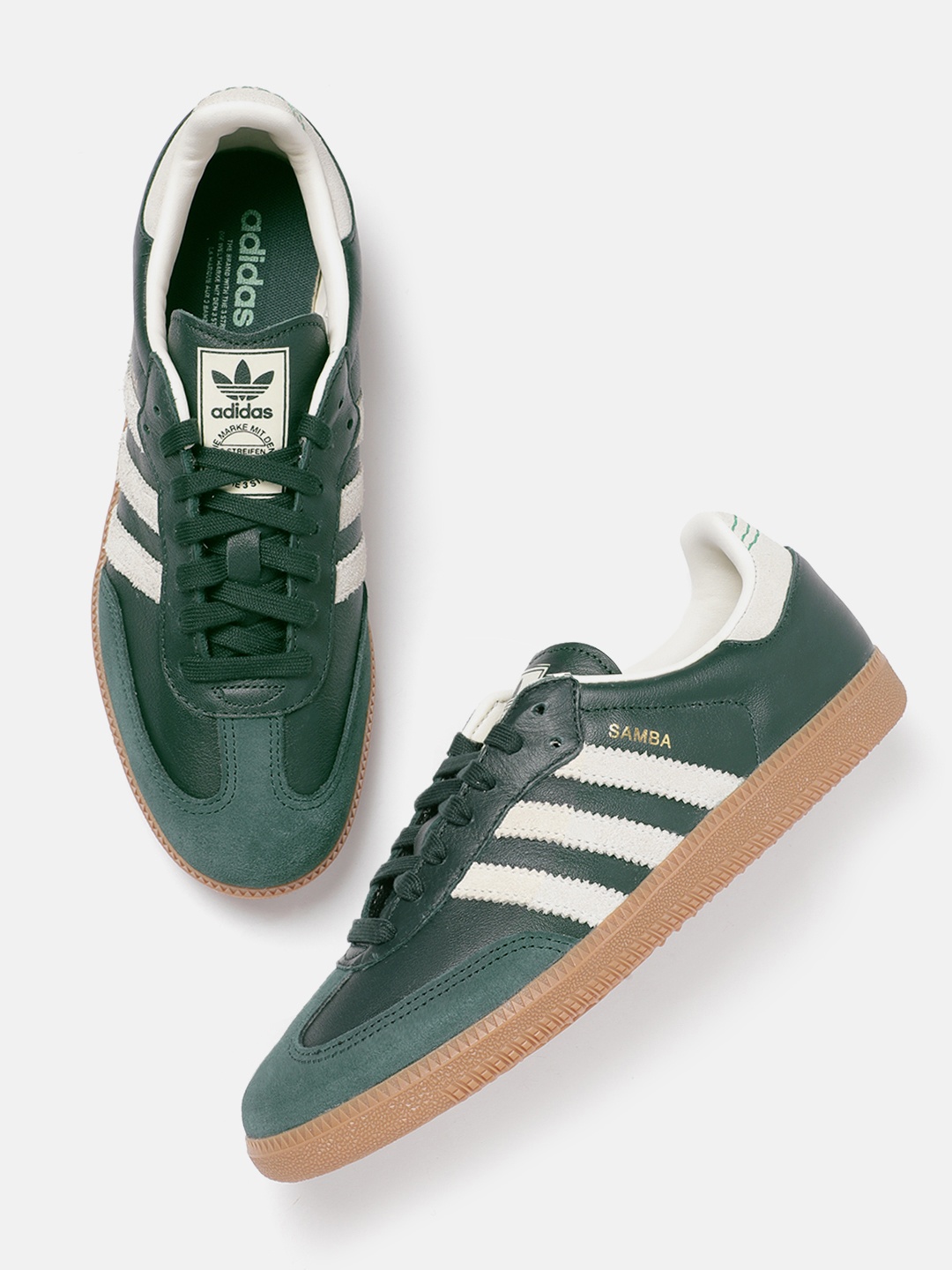 

ADIDAS Originals Men SAMBA OG Leather Everyday Sneakers, Green