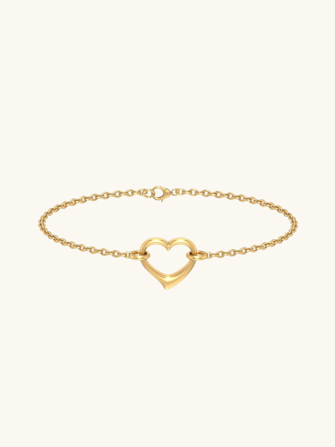 

Mabel 925 Sterling Silver 18K Gold-Plated Open Heart Anklet