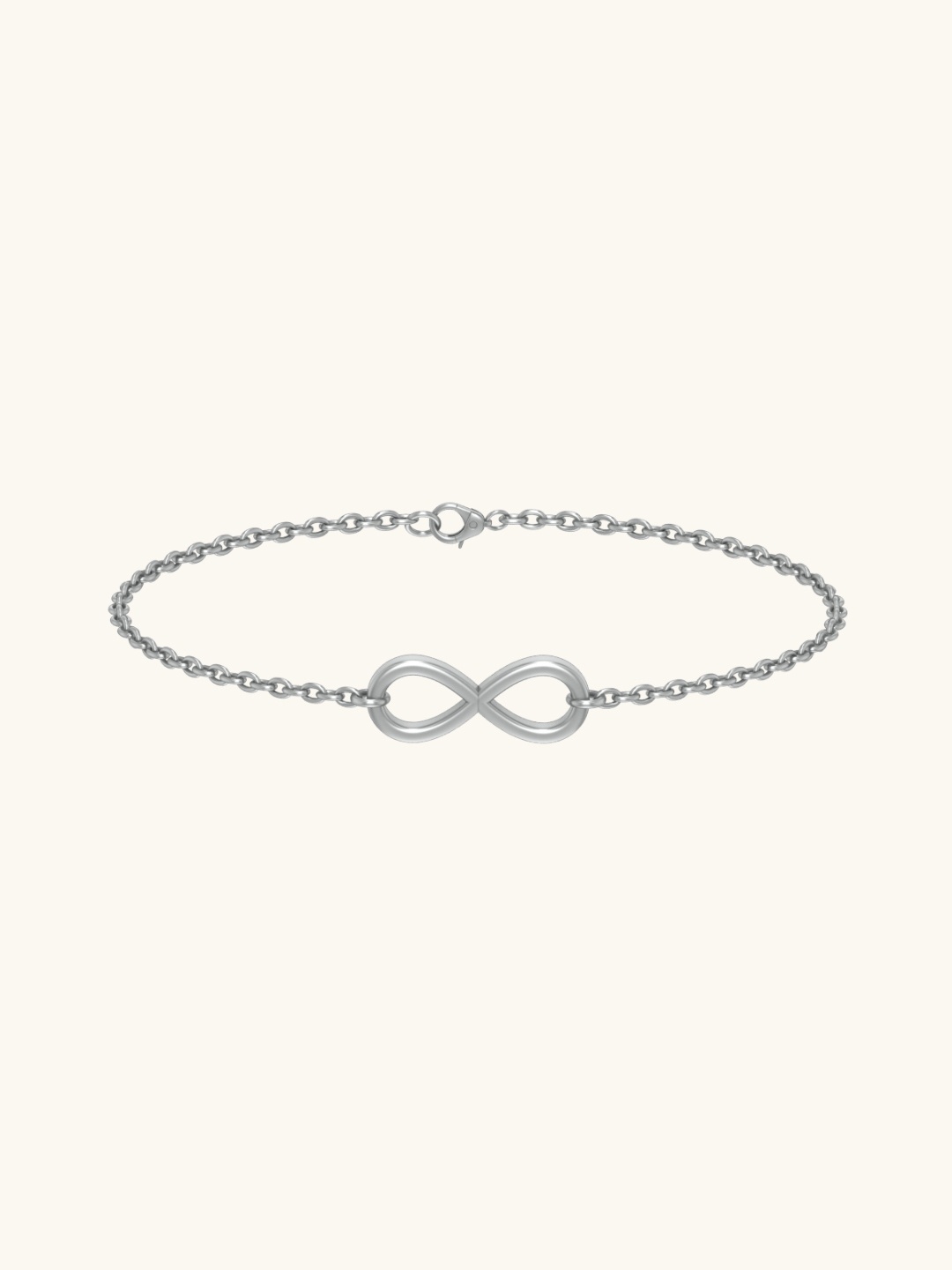 

Mabel 925 Sterling Silver Rhodium-Plated Infinity Anklet