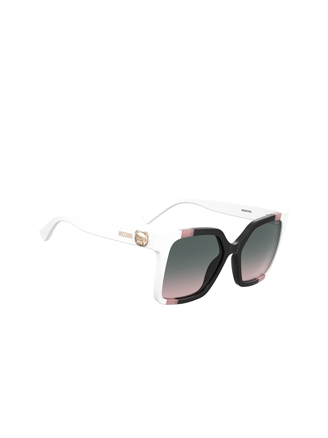 

MOSCHINO Teddy Bear Women Square Sunglasses with UV Protected Lens 716736690704, Green