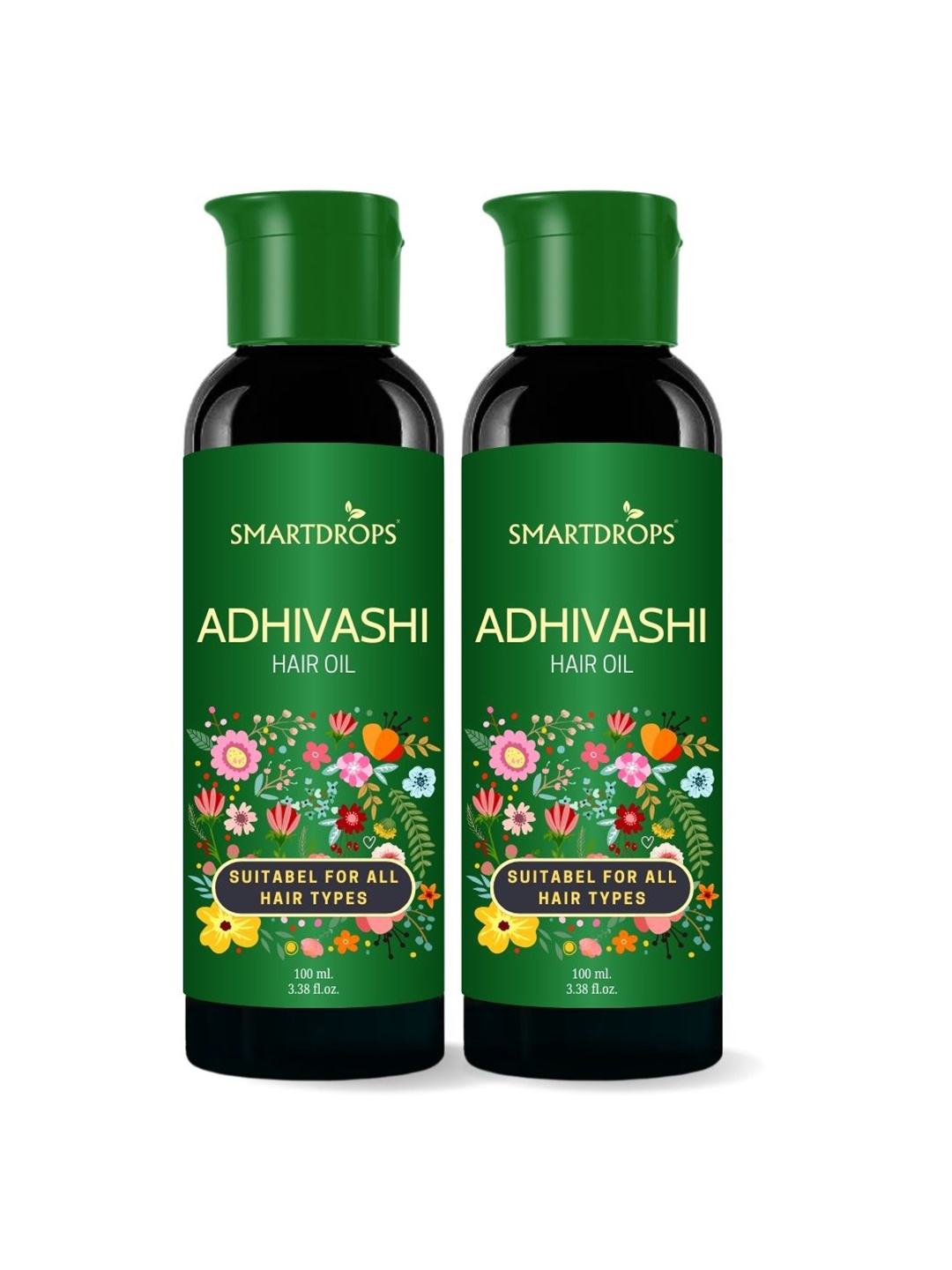 

Smartdrops Set Of 2 Adhivashi Hair Oil Enriched With Amla -100ml Each, Green