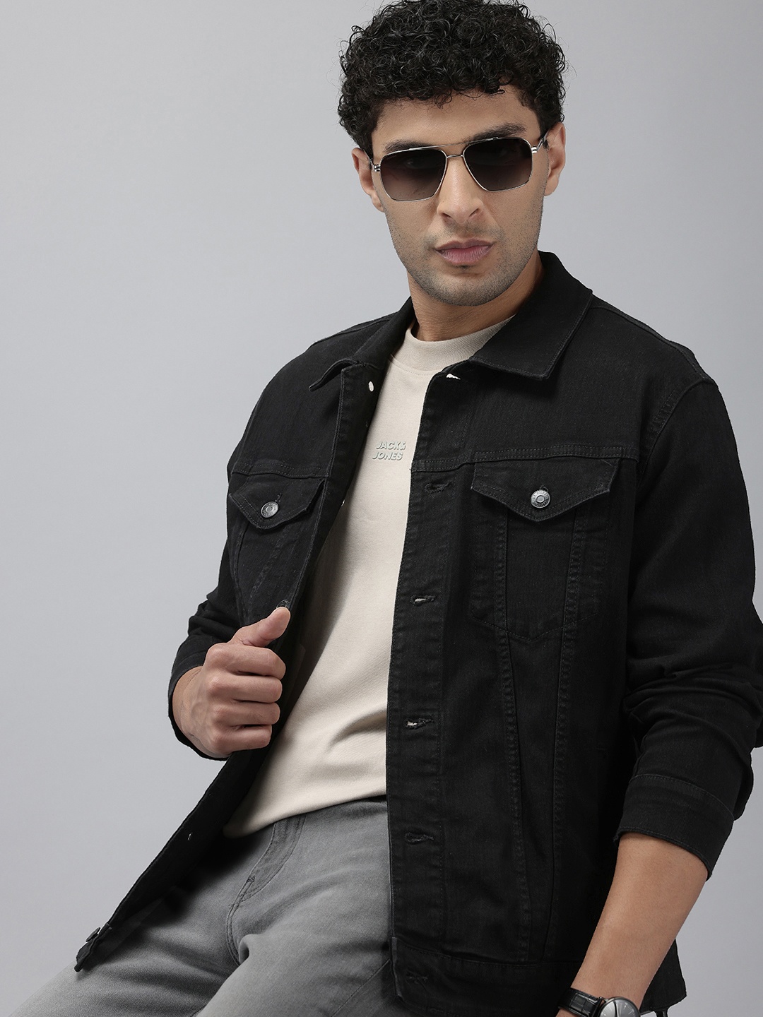 

U.S. Polo Assn. Denim Co. Spread Collar Denim Jacket, Black