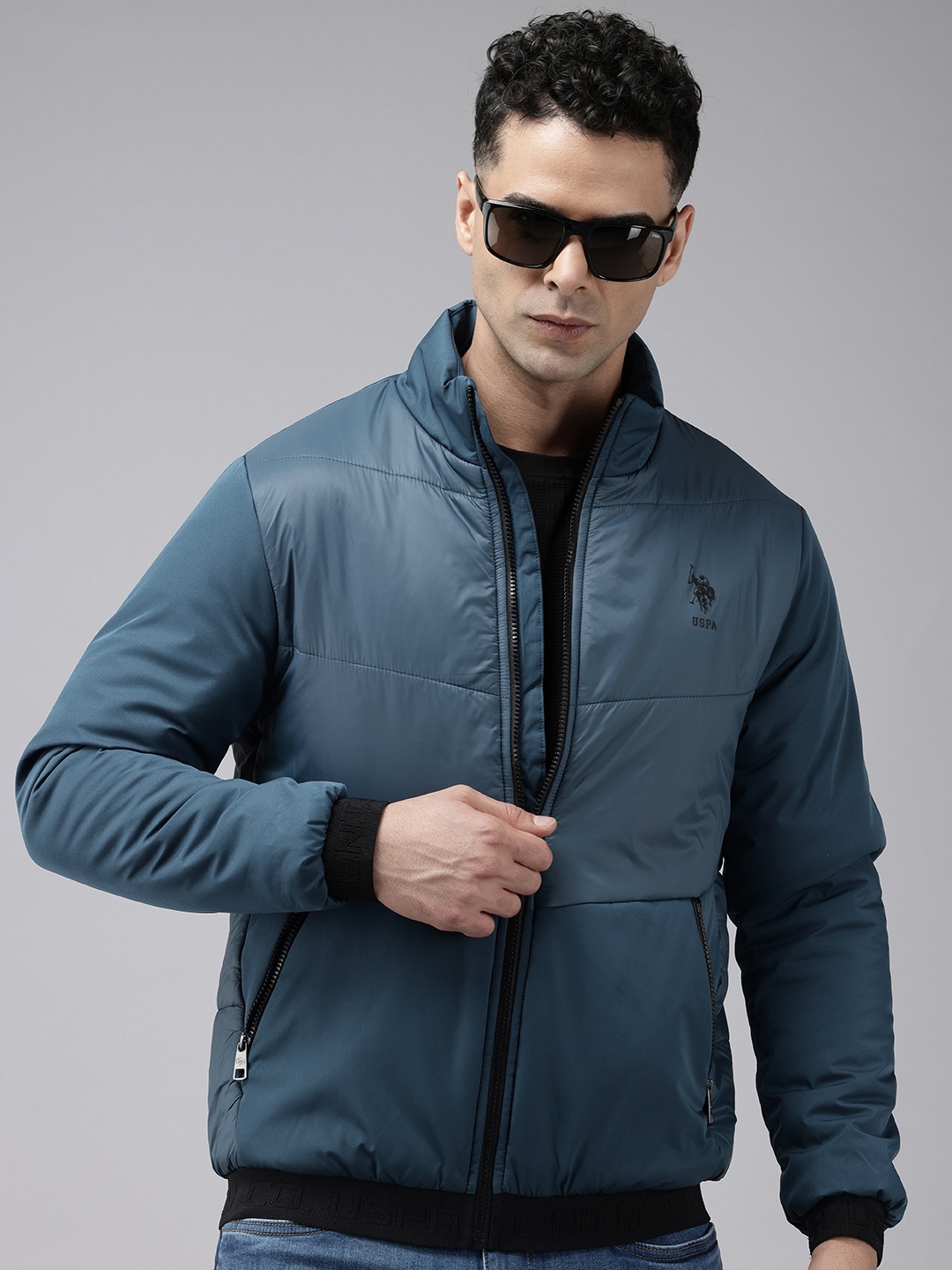 

U.S. Polo Assn. Denim Co. Mock Collar Padded Jacket, Blue