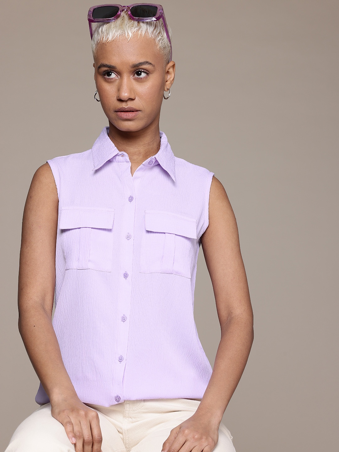 

Roadster Standard Casual Shirt, Lavender