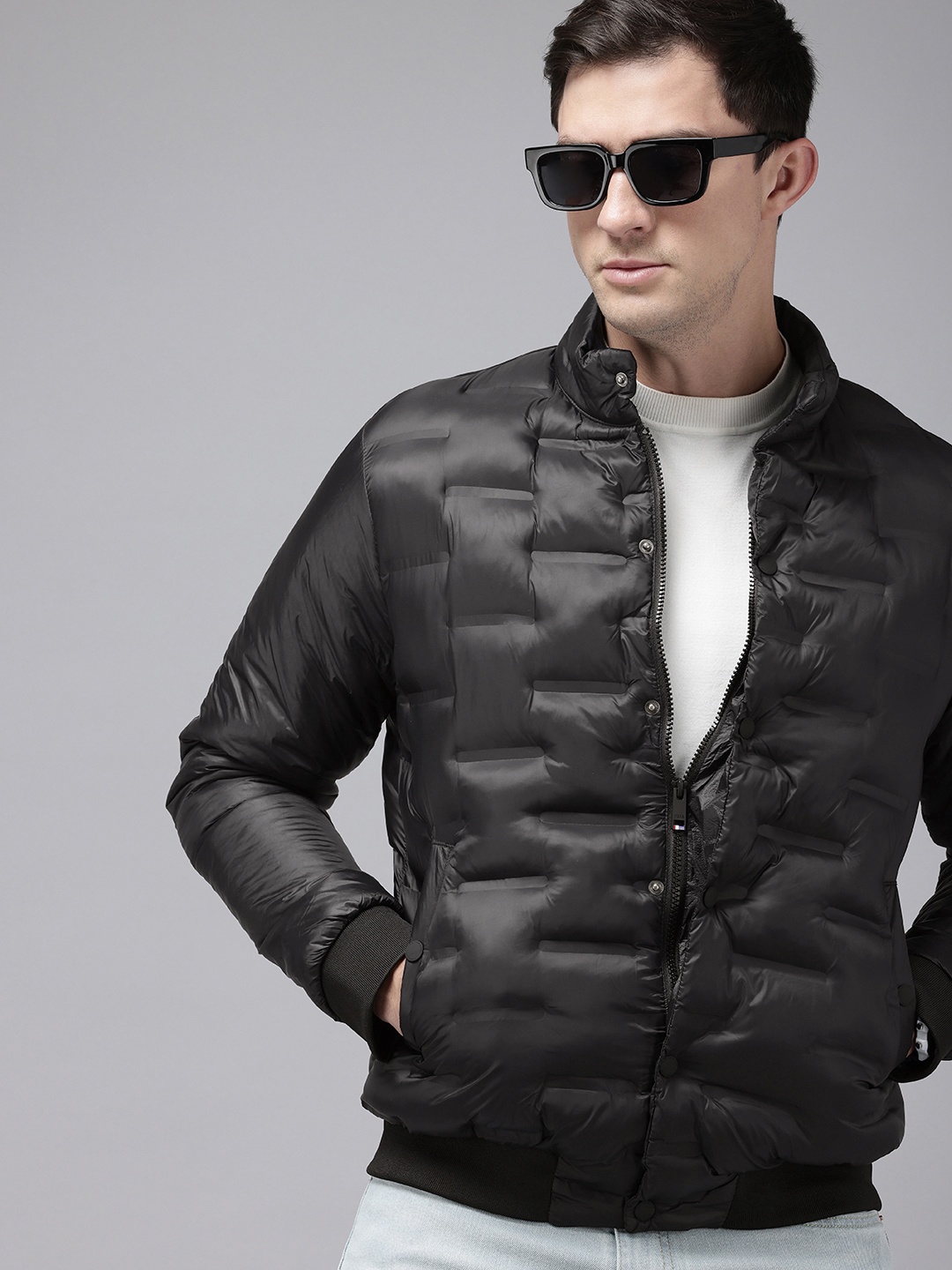 

U.S. Polo Assn. Stand Collar Padded Jacket, Black