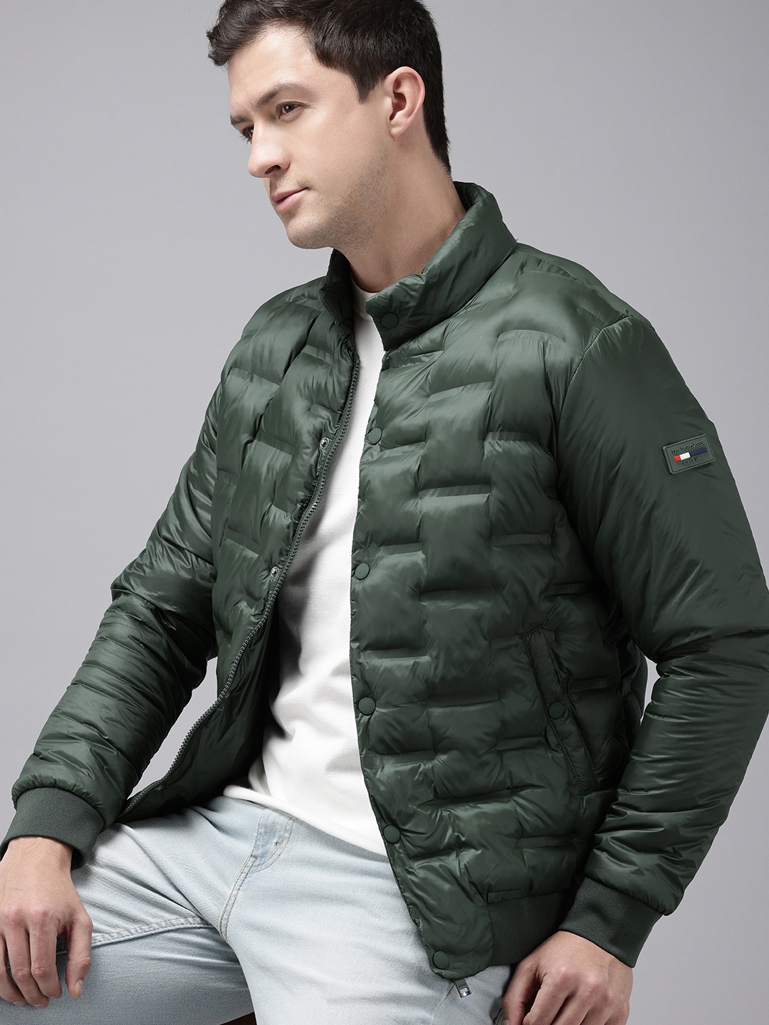 

U.S. Polo Assn. Stand Collar Padded Jacket, Olive