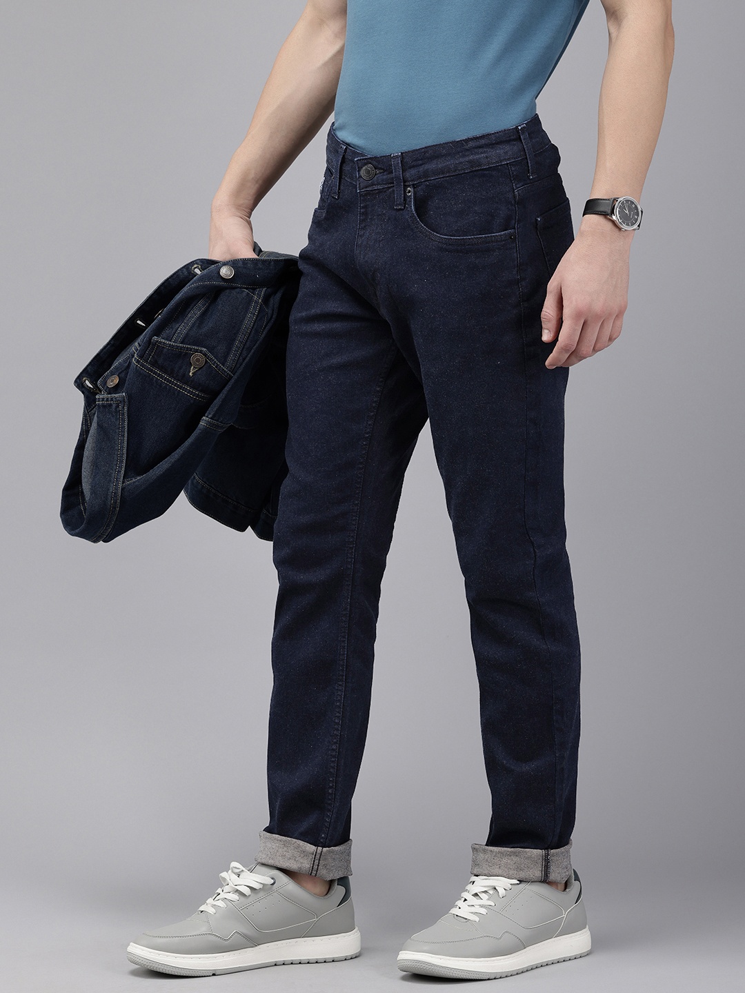 

U.S. Polo Assn. Denim Co. Men Brandon Slim Tapered Stretchable Jeans, Blue