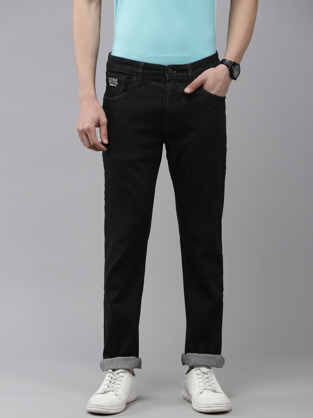 

U.S. Polo Assn. Denim Co. Men Slim Fit Stretchable Jeans, Black