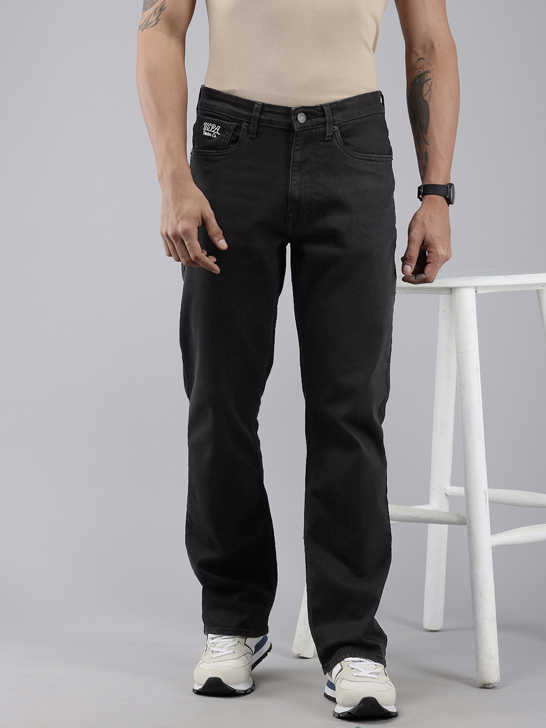 

U.S. Polo Assn. Denim Co. Men Connor Bootcut Stretchable Jeans, Black