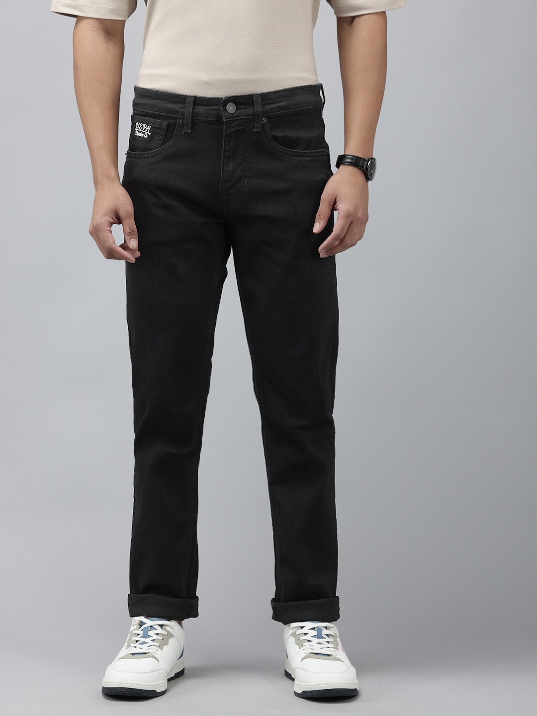

U.S. Polo Assn. Denim Co. Men Regallo Skinny Fit Stretchable Jeans, Black