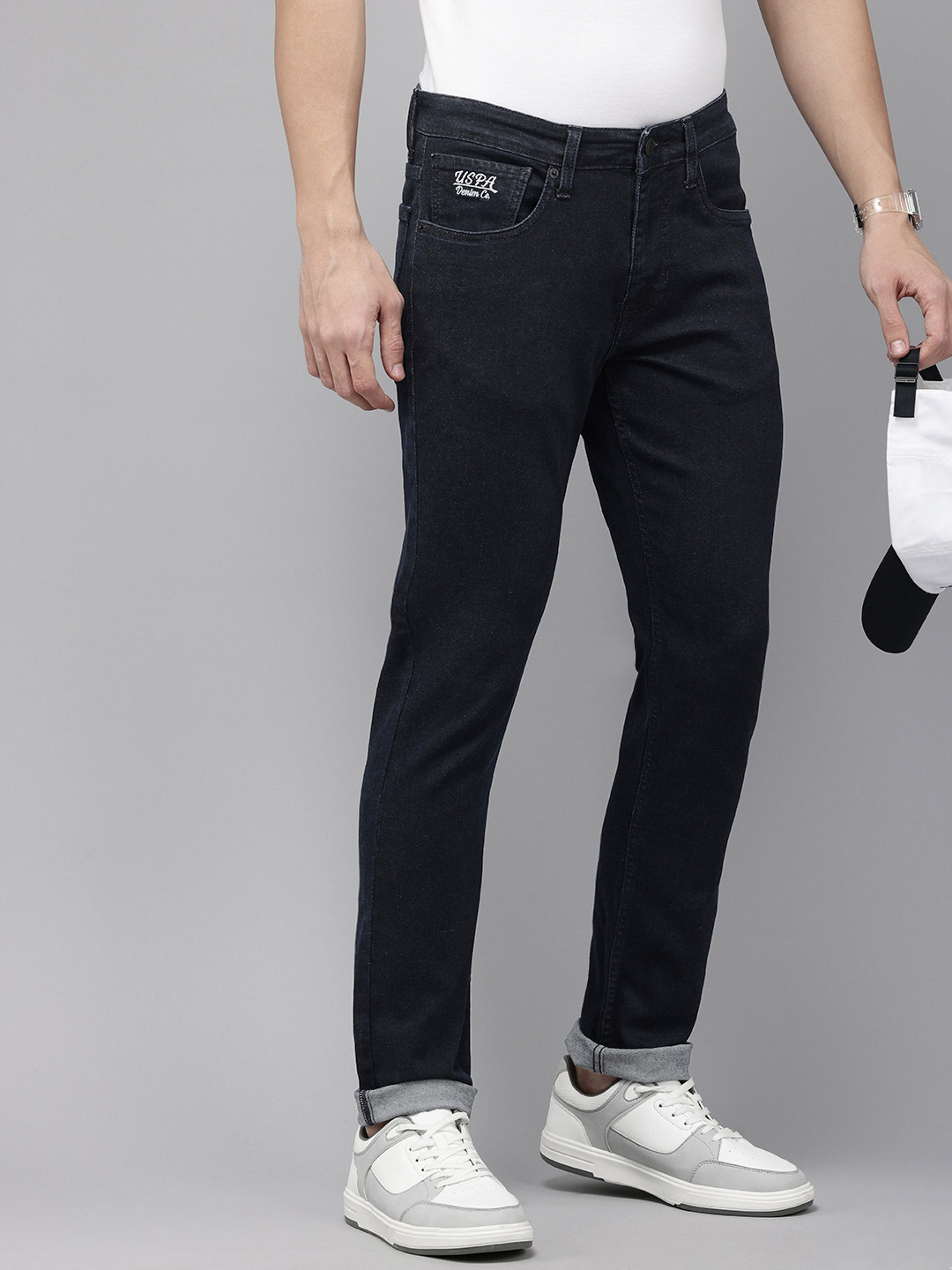 

U.S. Polo Assn. Denim Co. Men Brandon Slim Tapered Fit Stretchable Jeans, Blue