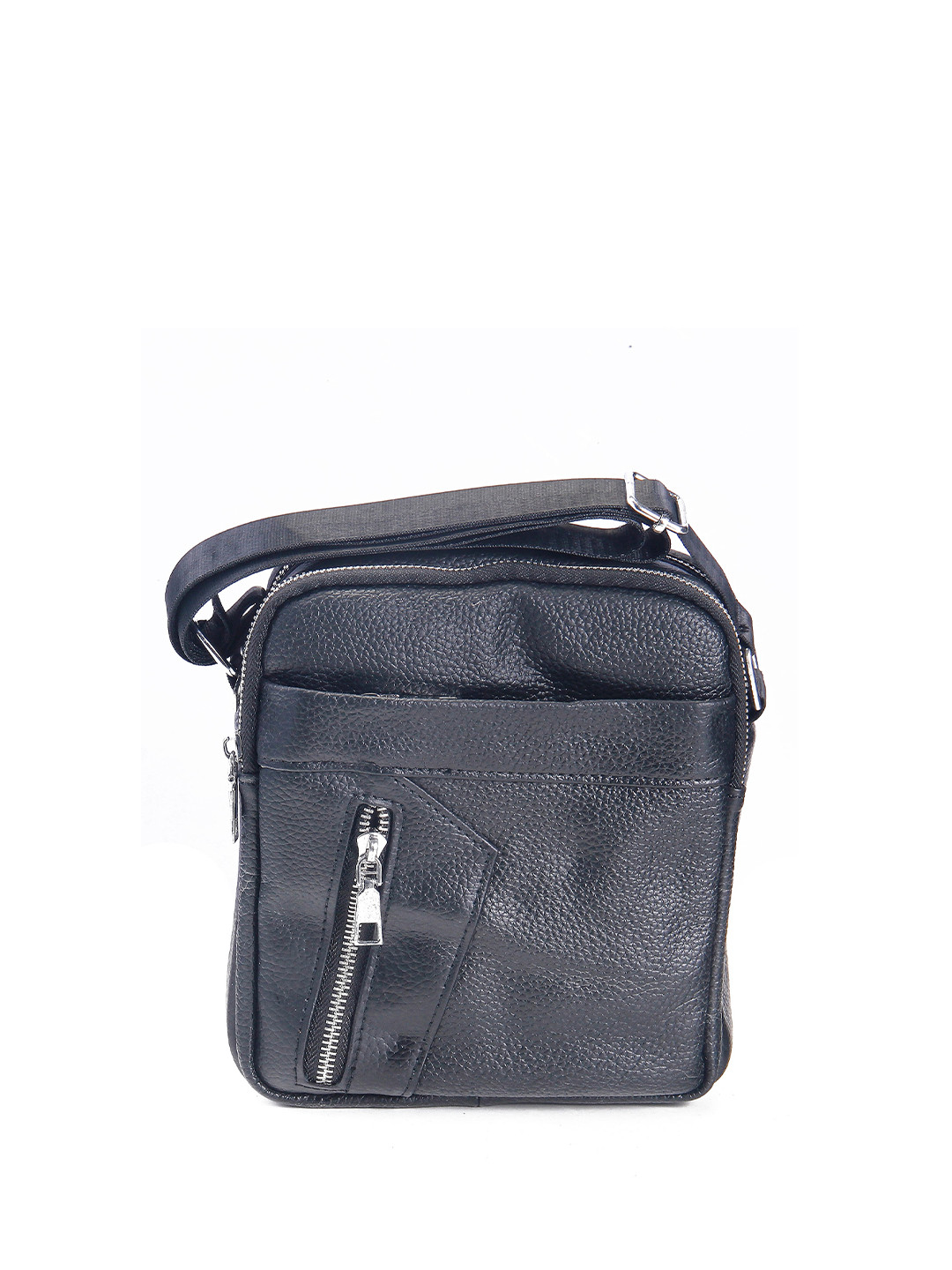 

Calvadoss Leather Structured Sling Bag, Black