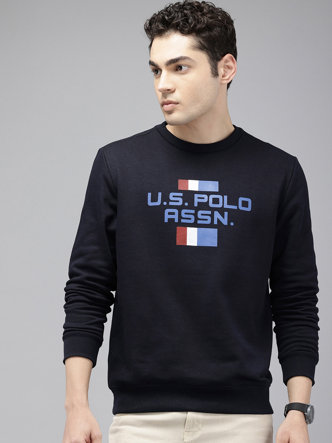

U.S. Polo Assn. Denim Co. Brand Logo Printed Sweatshirt, Navy blue