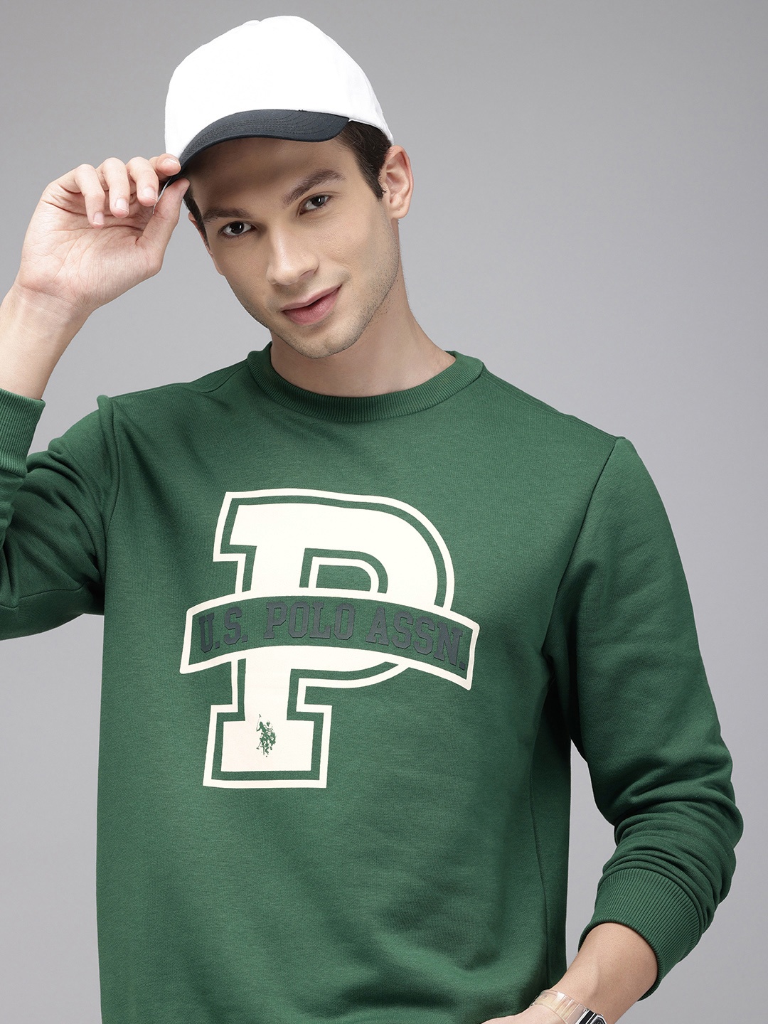 

U.S. Polo Assn. Denim Co. Brand Logo Printed Sweatshirt, Green