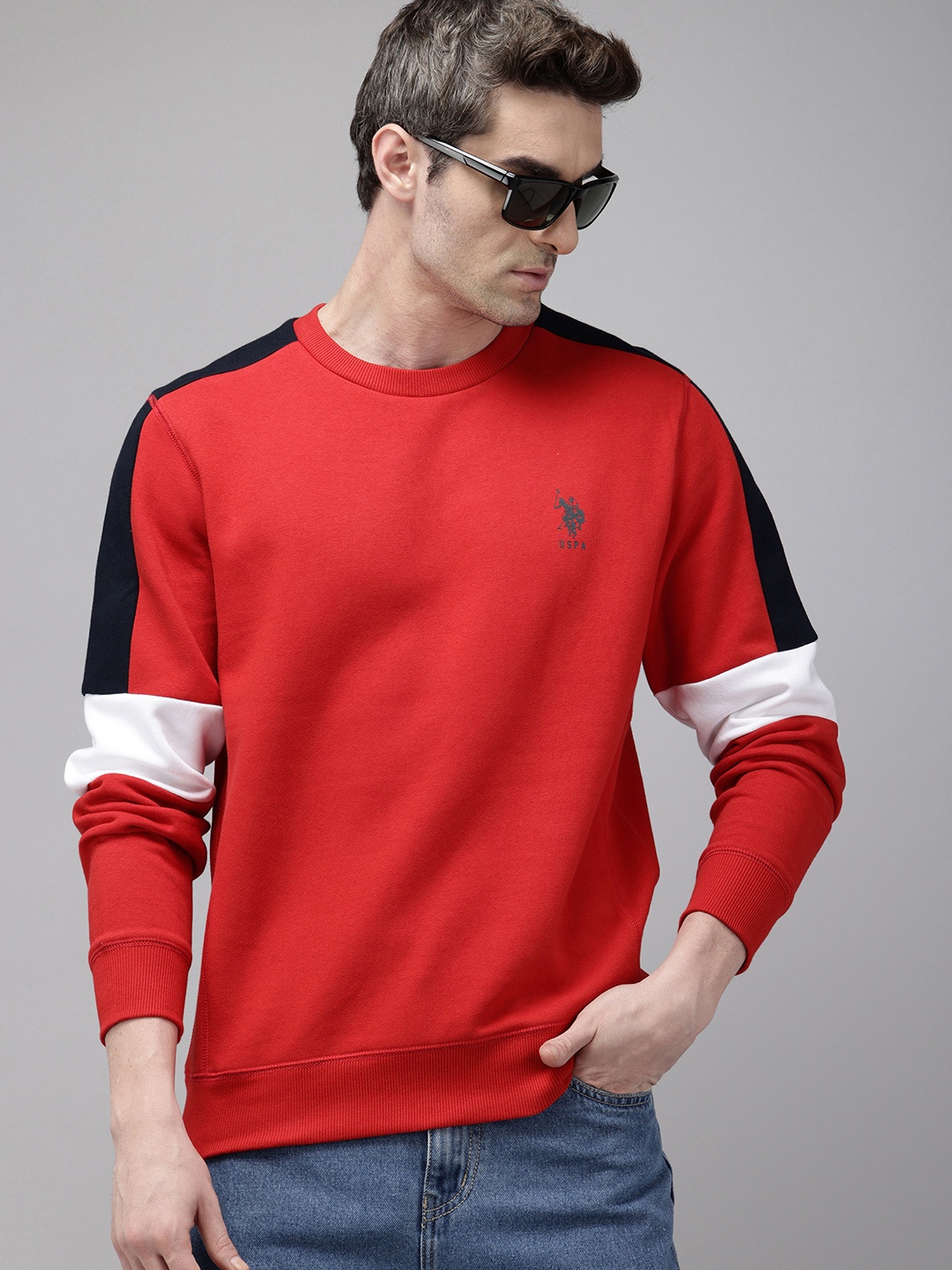 

U.S. Polo Assn. Round Neck Sweatshirt, Red