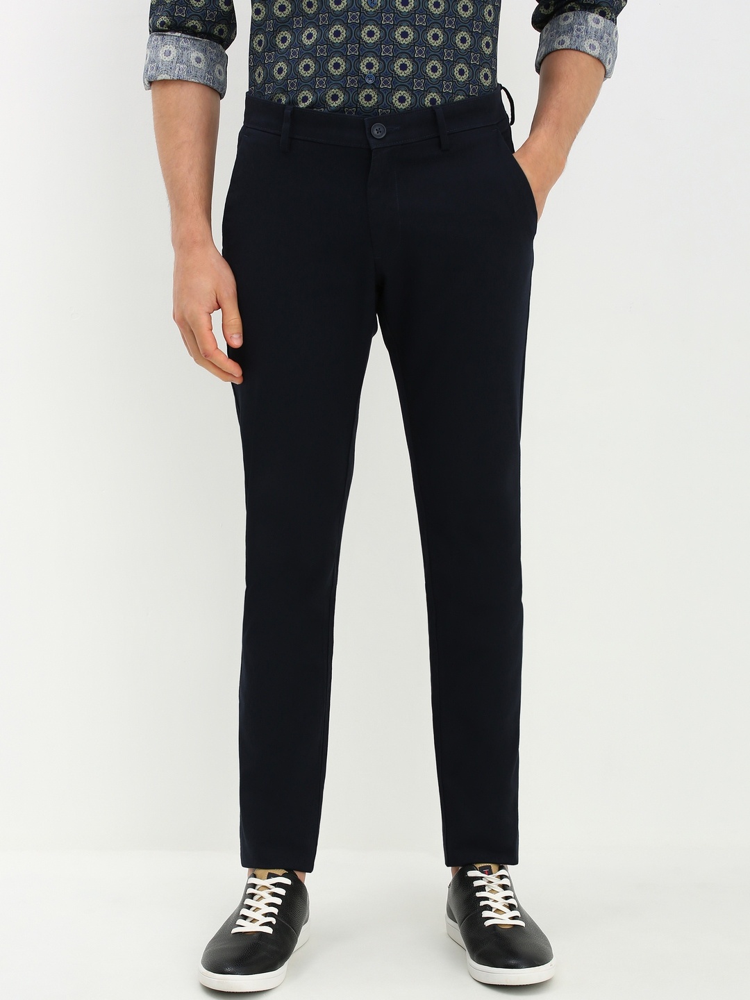 

Allen Solly Men Smart Slim Fit Chinos, Navy blue