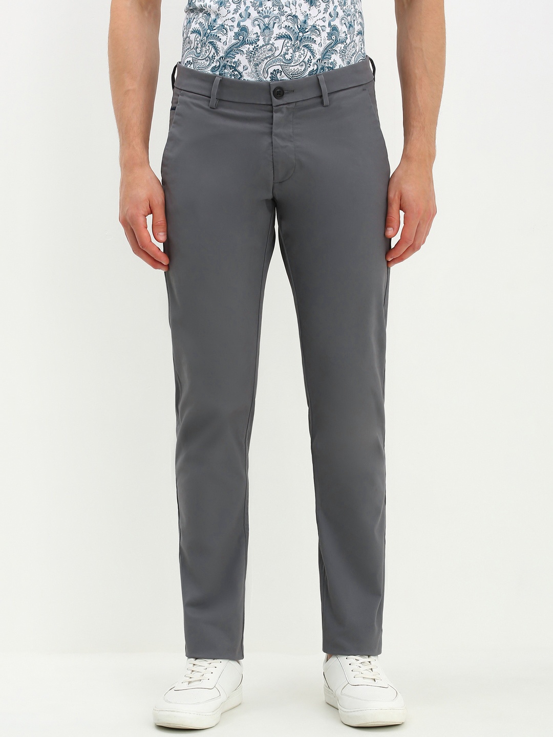 

Allen Solly Men Smart Slim Fit Chinos, Grey