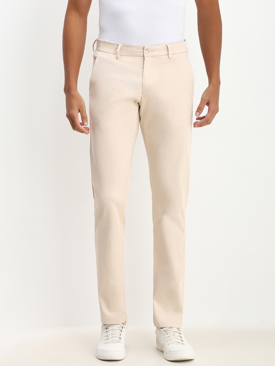 

Allen Solly Men Smart Slim Fit Chinos, Beige