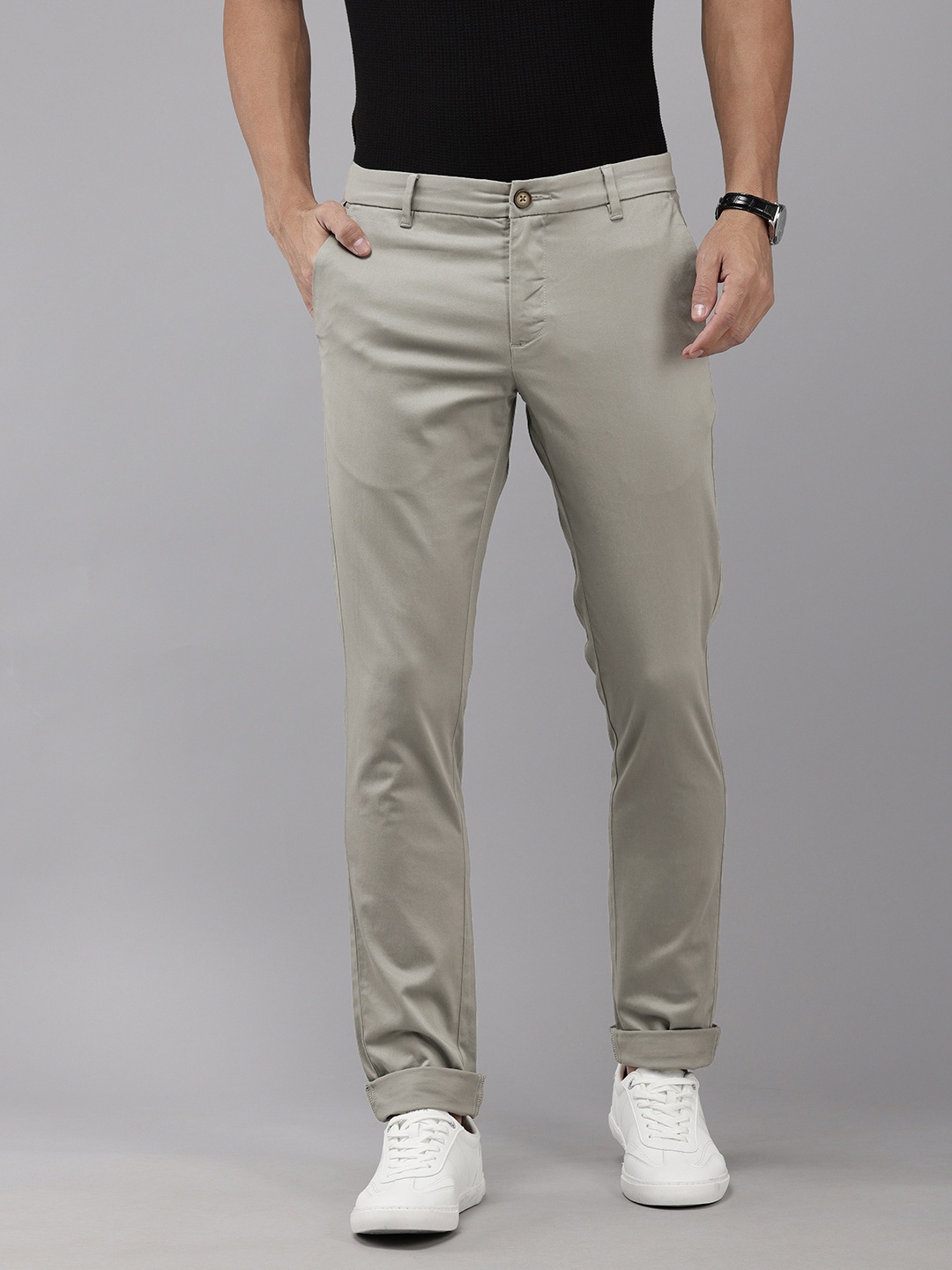 

U.S. Polo Assn. Men Denver Slim Fit Trousers, Grey