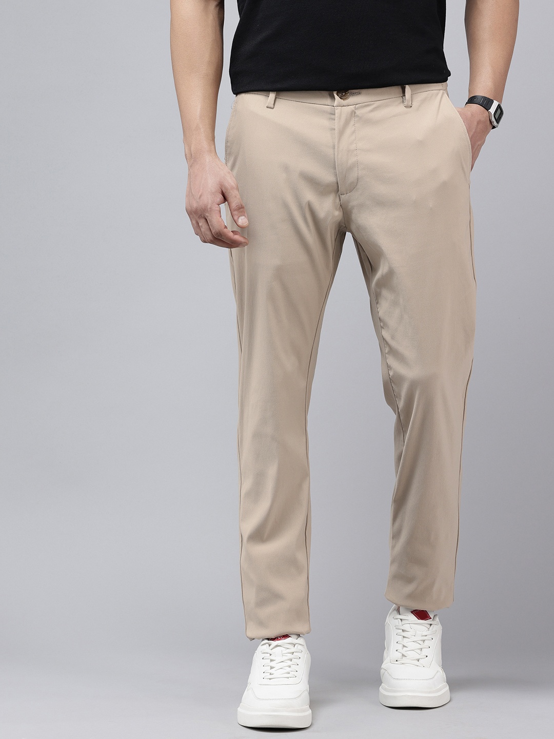 

U.S. Polo Assn. Men Austin Trim Fit Chinos Trousers, Beige