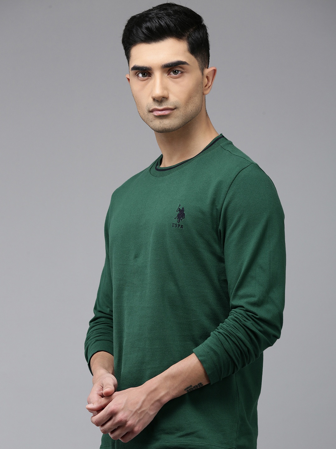 

U.S. Polo Assn. Pure Cotton Slim Fit T-shirt, Green