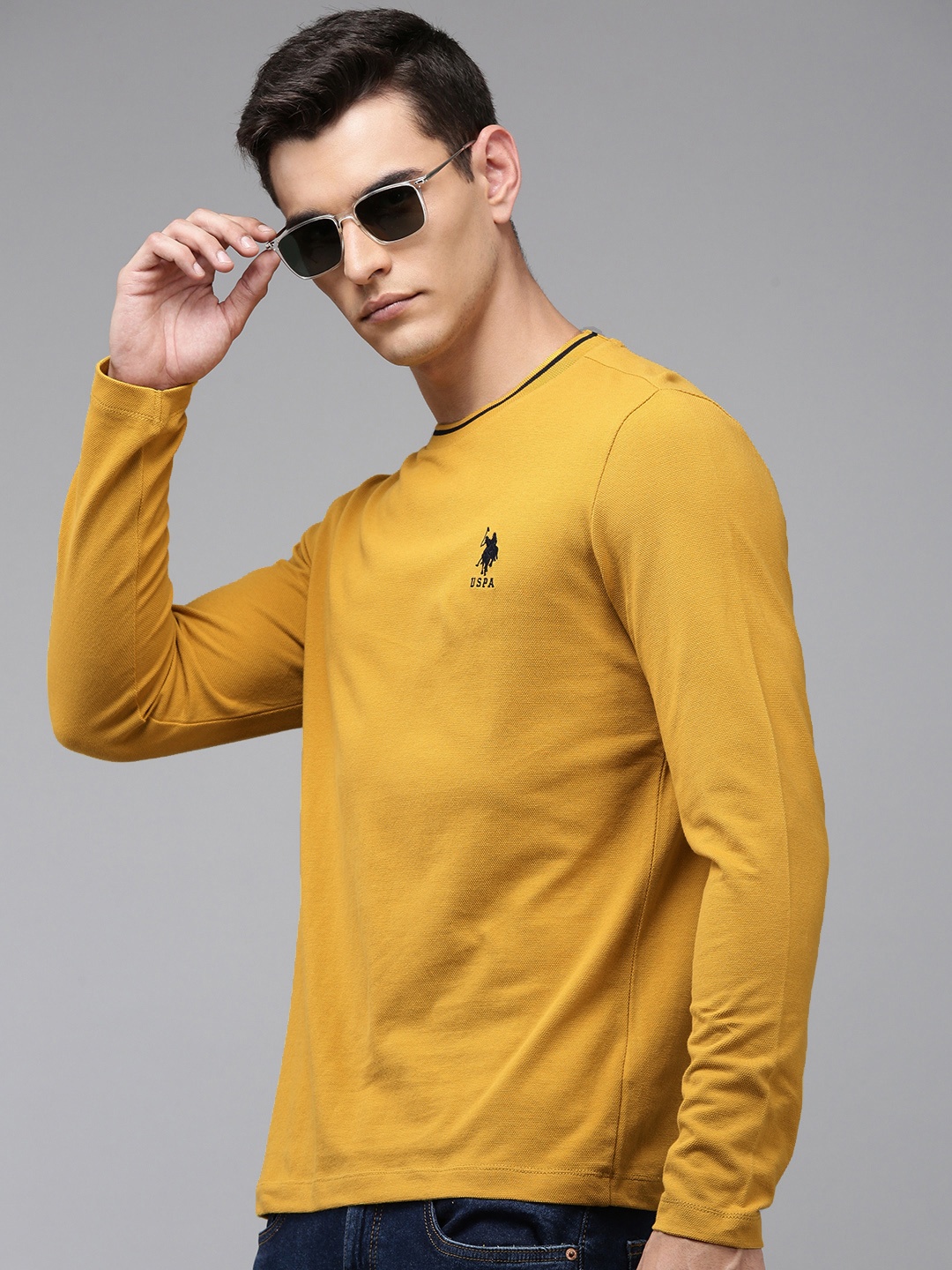 

U.S. Polo Assn. Pure Cotton Slim Fit T-shirt, Mustard