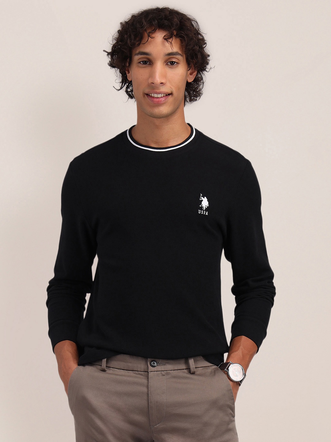 

U.S. Polo Assn. Pure Cotton Slim Fit T-shirt, Black