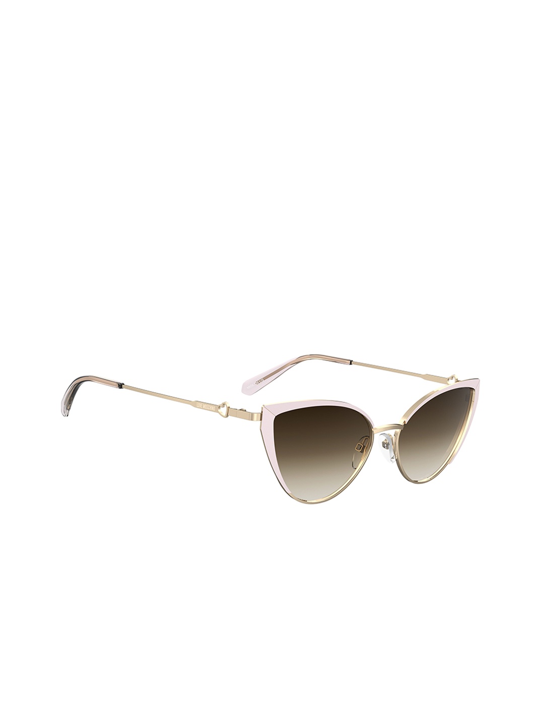 

LOVE MOSCHINO Heart Women Cateye Sunglasses with UV Protected Lens 716736790015, Brown
