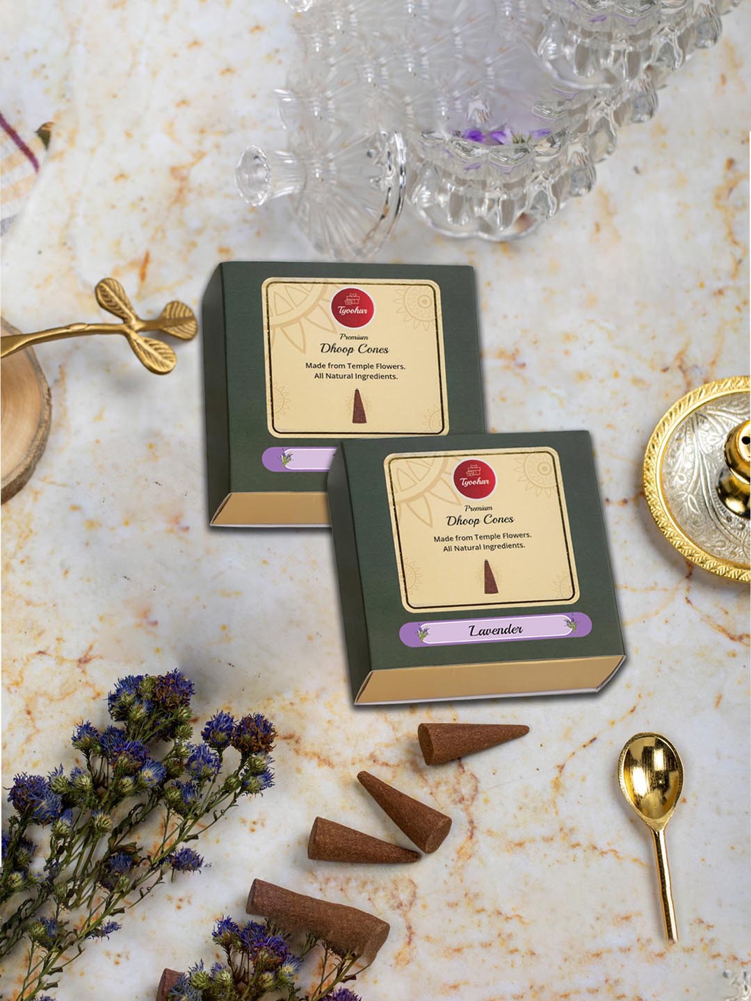 

TYOOHAR Brown 2 Pieces Lavender Fragrance Doop Cones