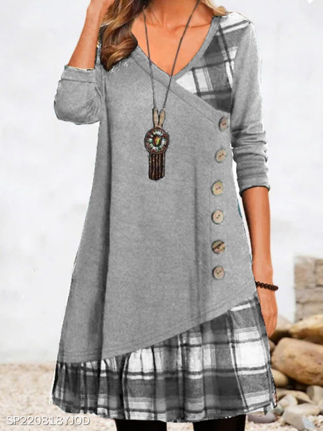 

StyleCast Shoulder Straps A-Line Dress, Grey