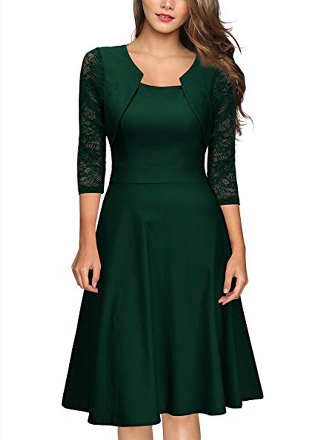 

StyleCast Slit Sleeve Georgette Maxi Dress, Green