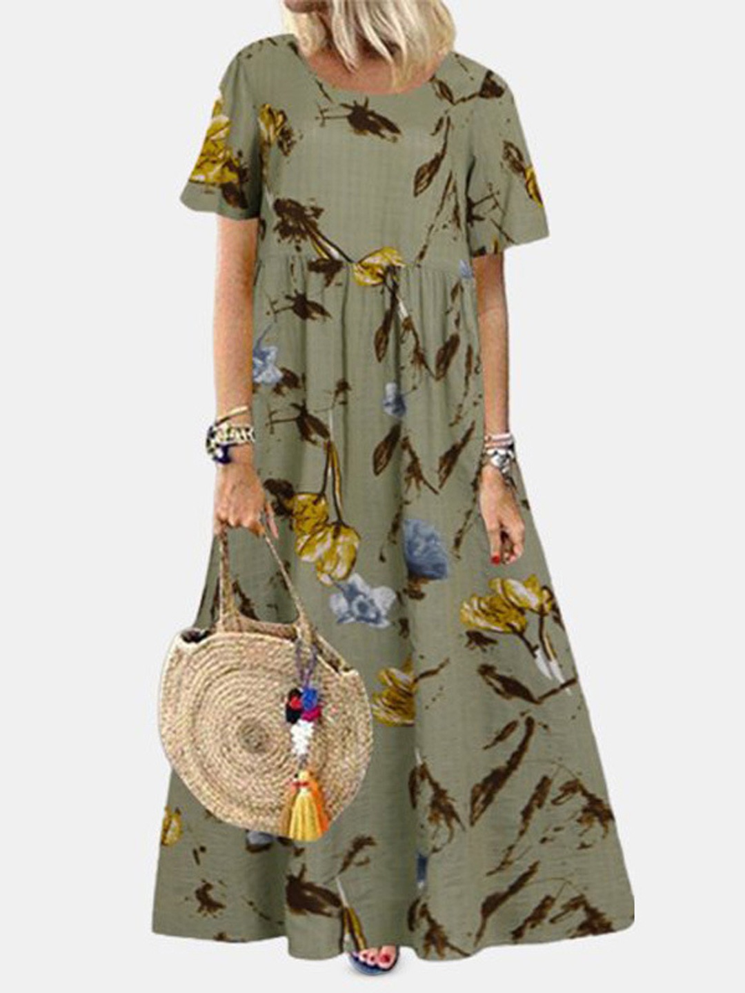 

StyleCast Floral Printed Maxi Dress, Green