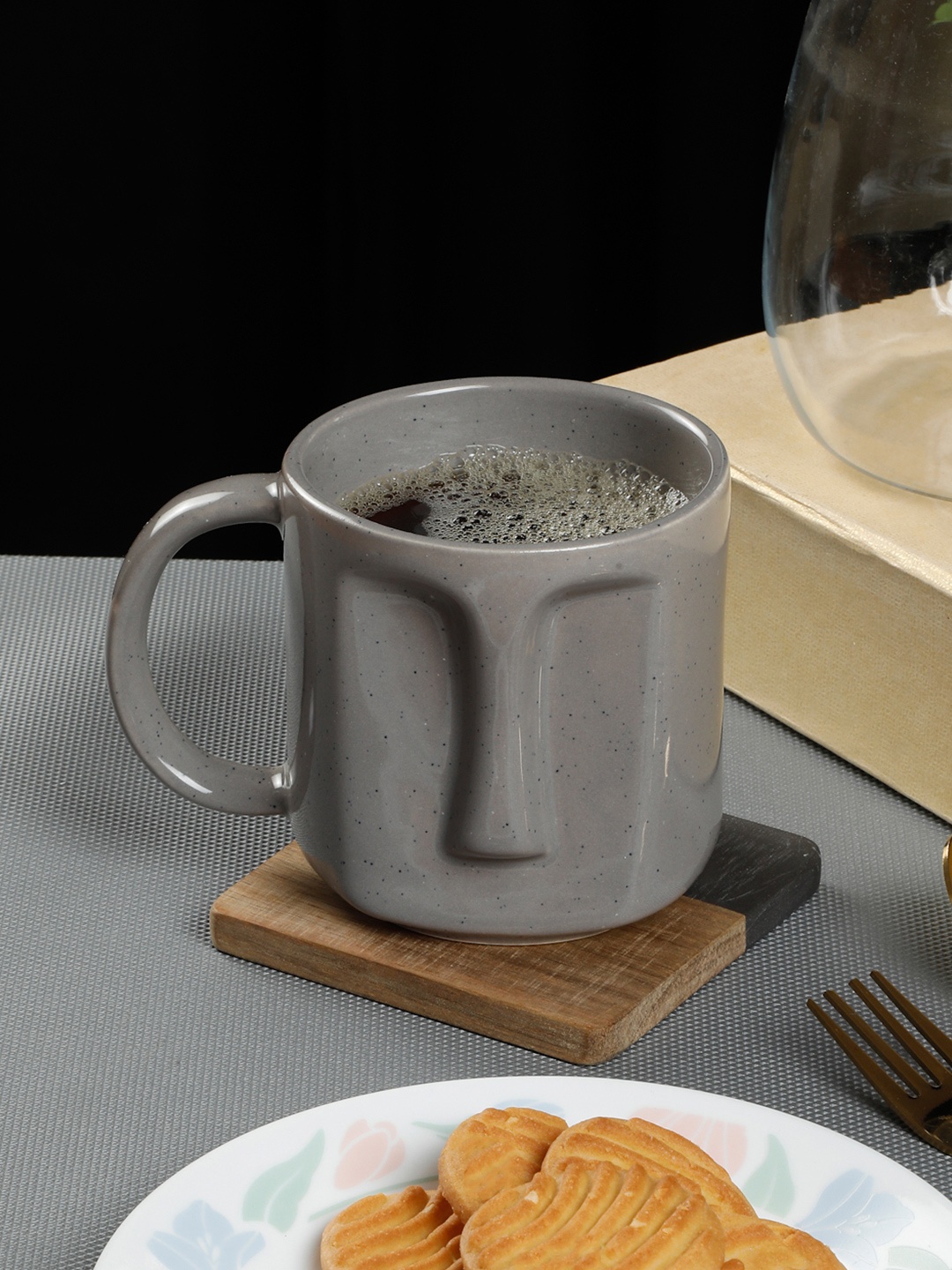 

Arrabi Grey Stoneware Glossy Mug 420ml