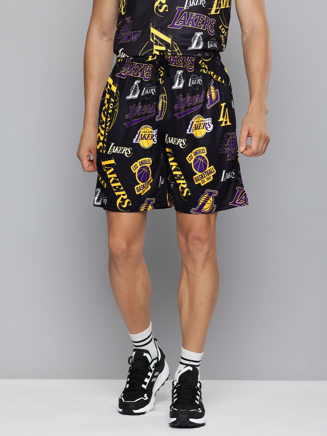 

NBA Men Los Angeles Lakers Printed Basketball Shorts, Black