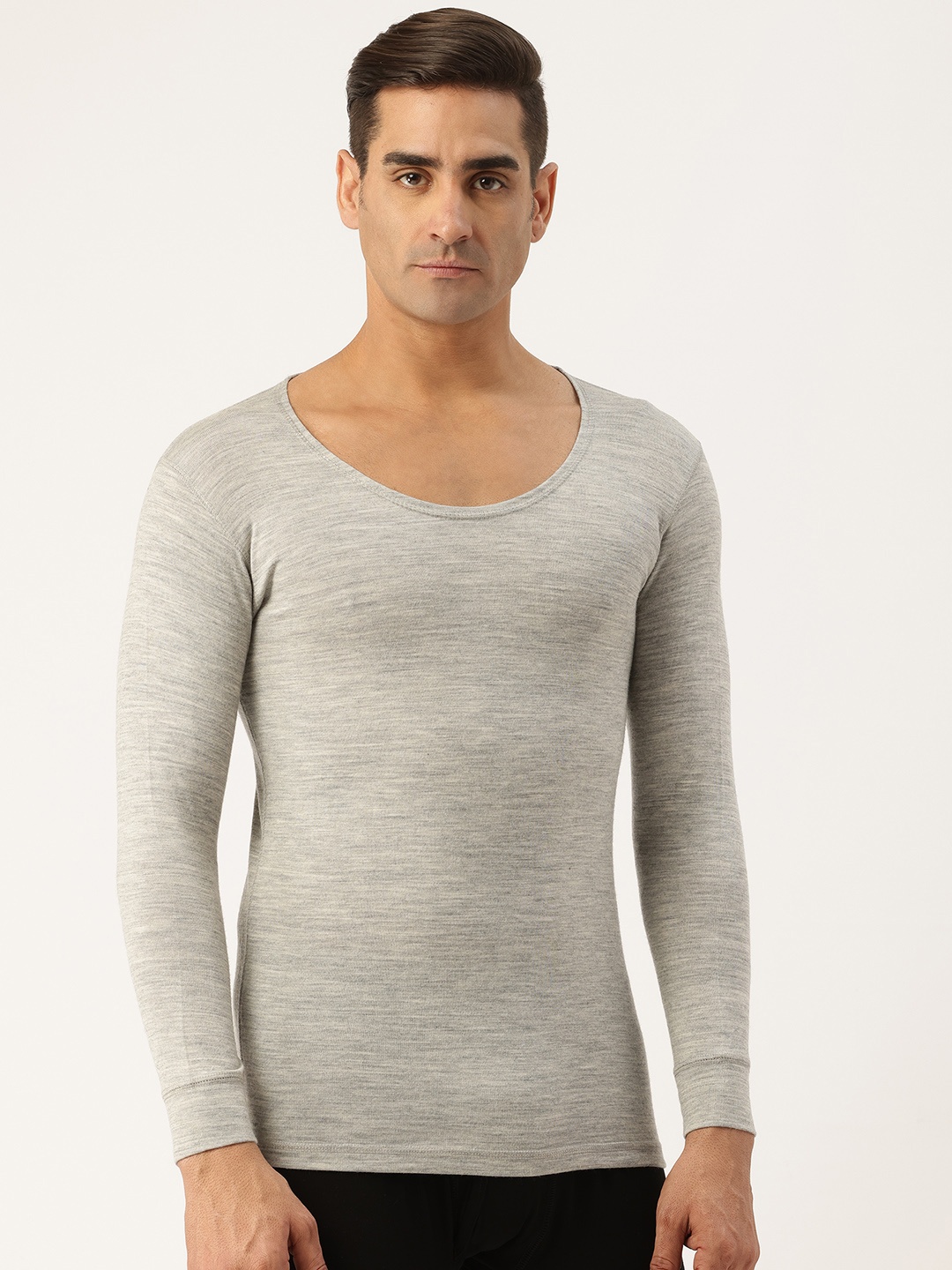 

Monte Carlo UV Sterilization Merino Wool Thermal Top, Grey melange