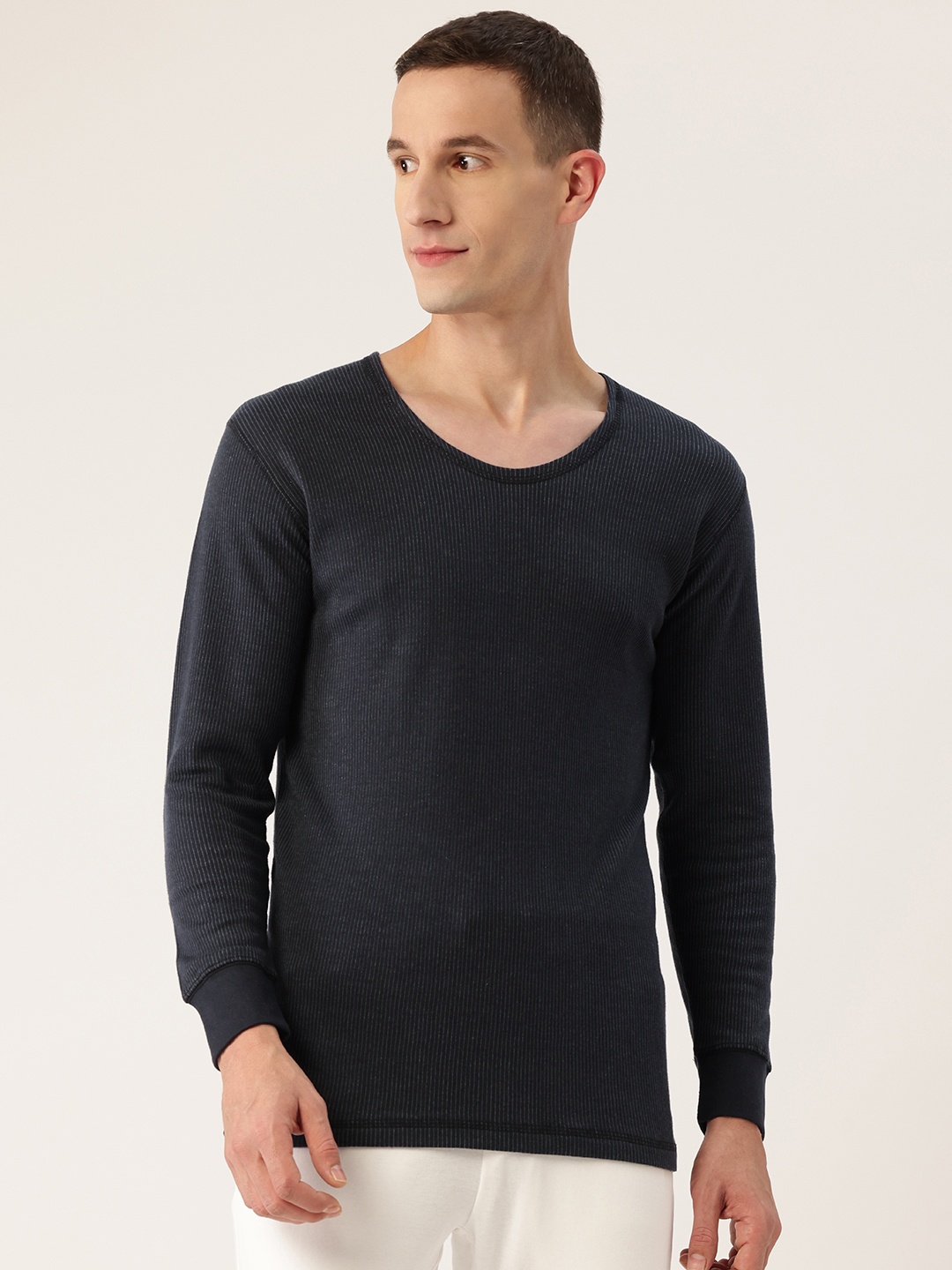 

Monte Carlo Striped Anti-Bacterial Thermal Top, Black