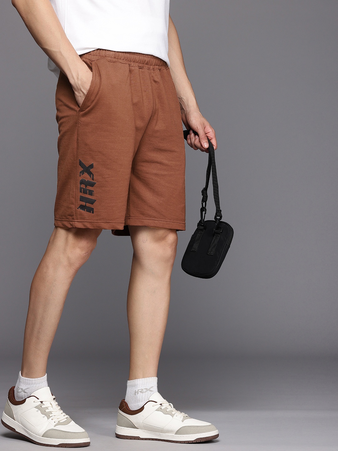 

HRX by Hrithik Roshan Men Printed Regular Shorts, Brown
