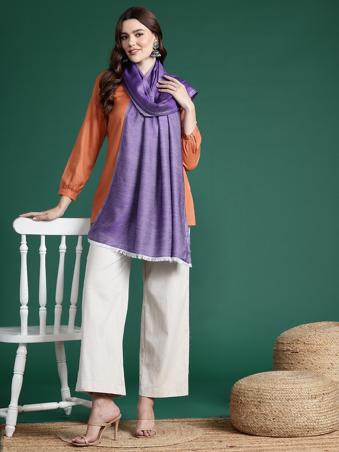 

Sangria Solid Stole, Purple