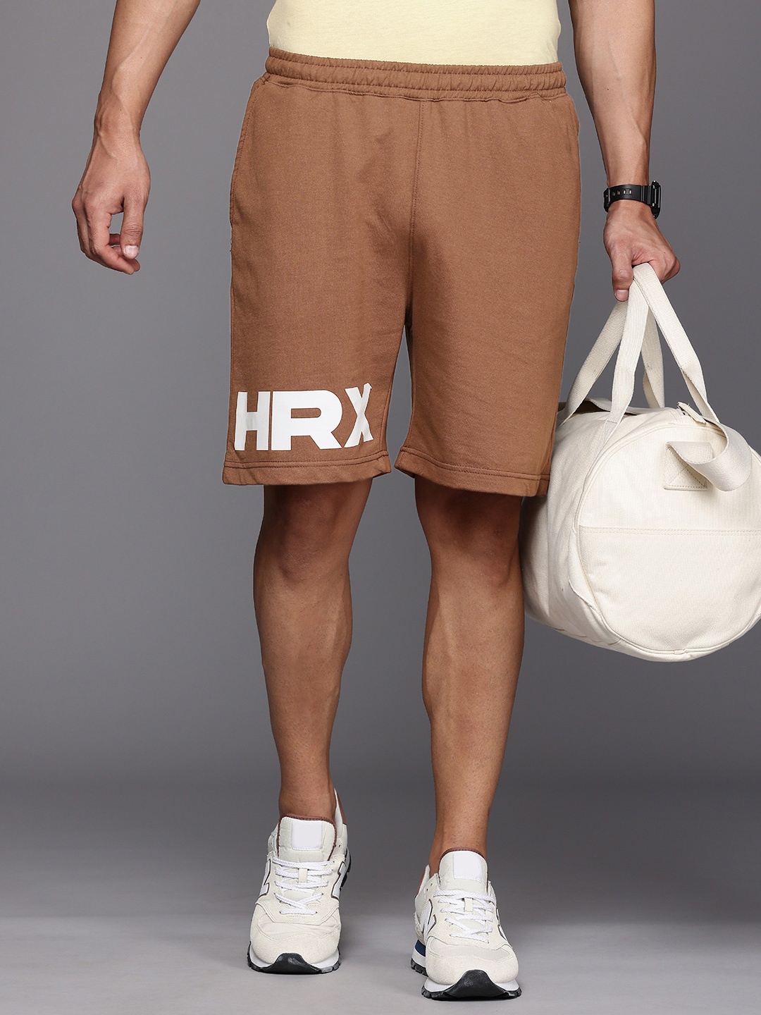 

HRX by Hrithik Roshan Men Printed Regular Shorts, Brown
