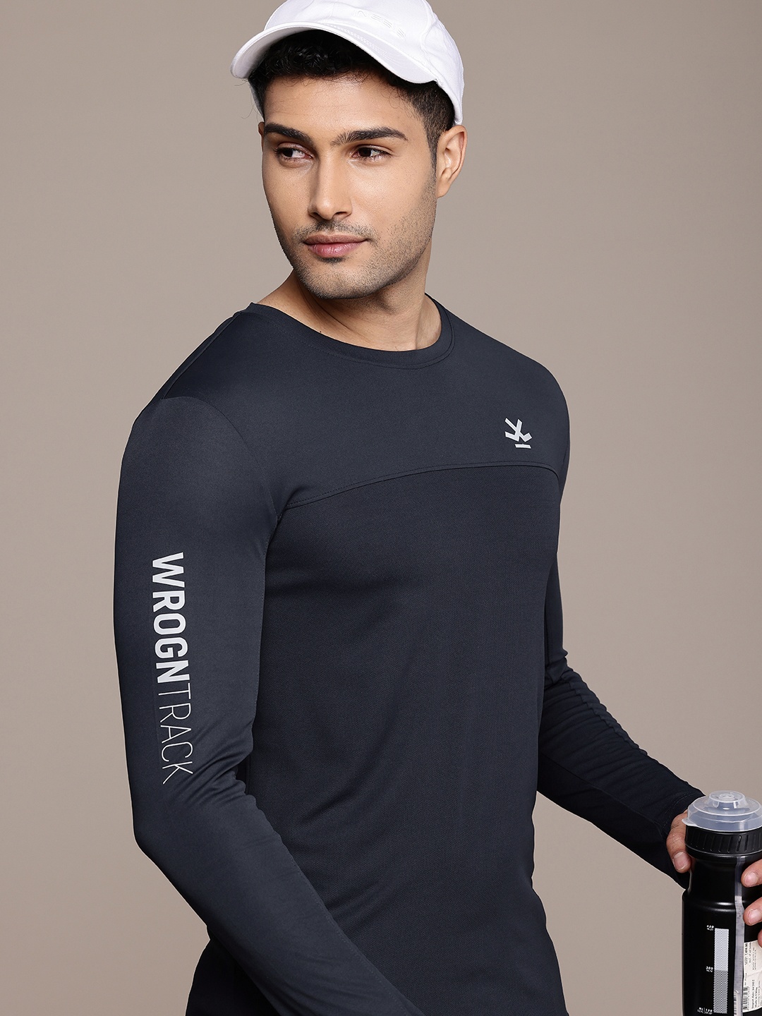 

WROGN Active Slim Fit Sports T-shirt, Navy blue
