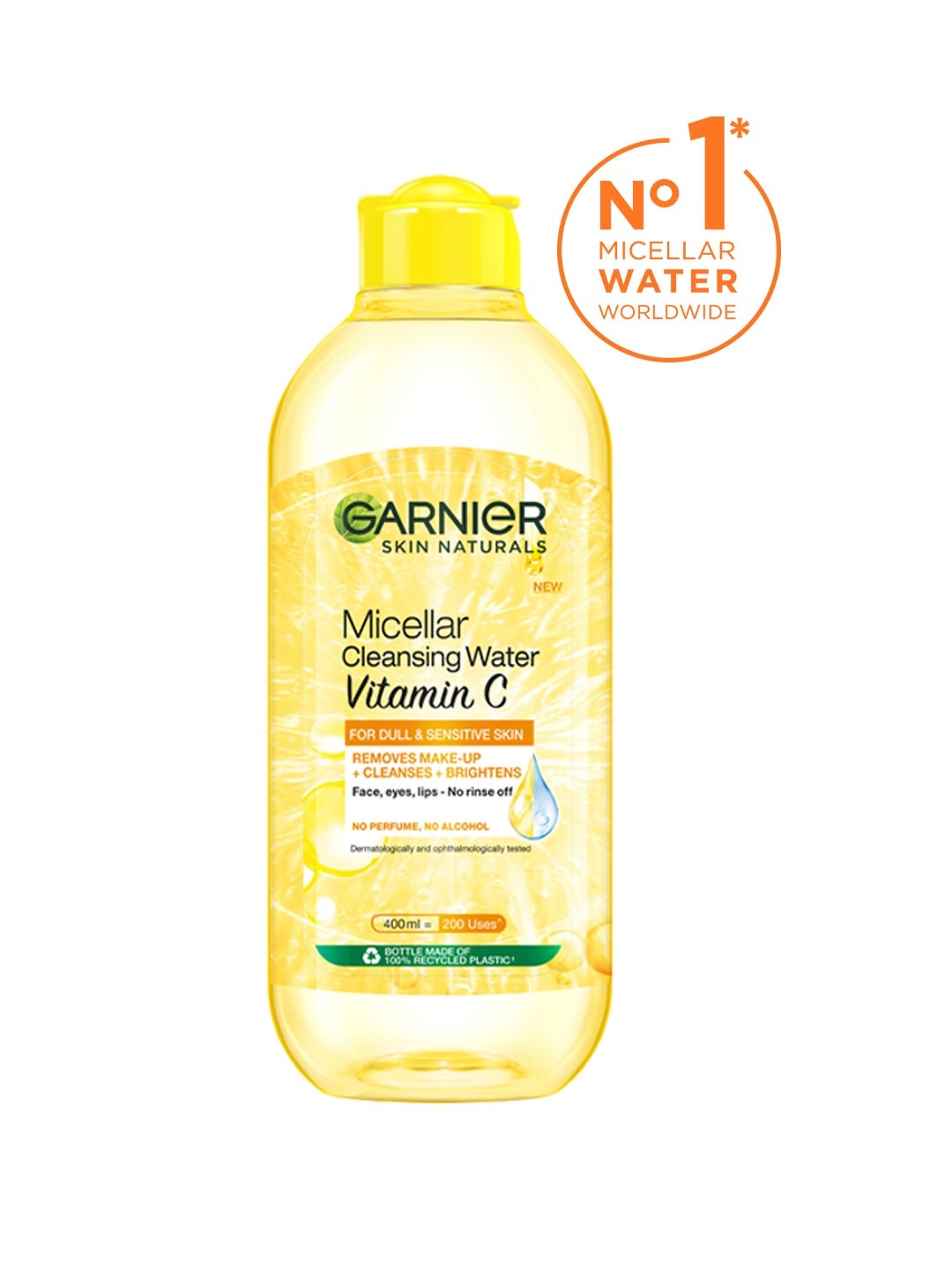 

GARNIER Vitamin C Micellar Cleansing Water Makeup Remover - 400 ml, Yellow