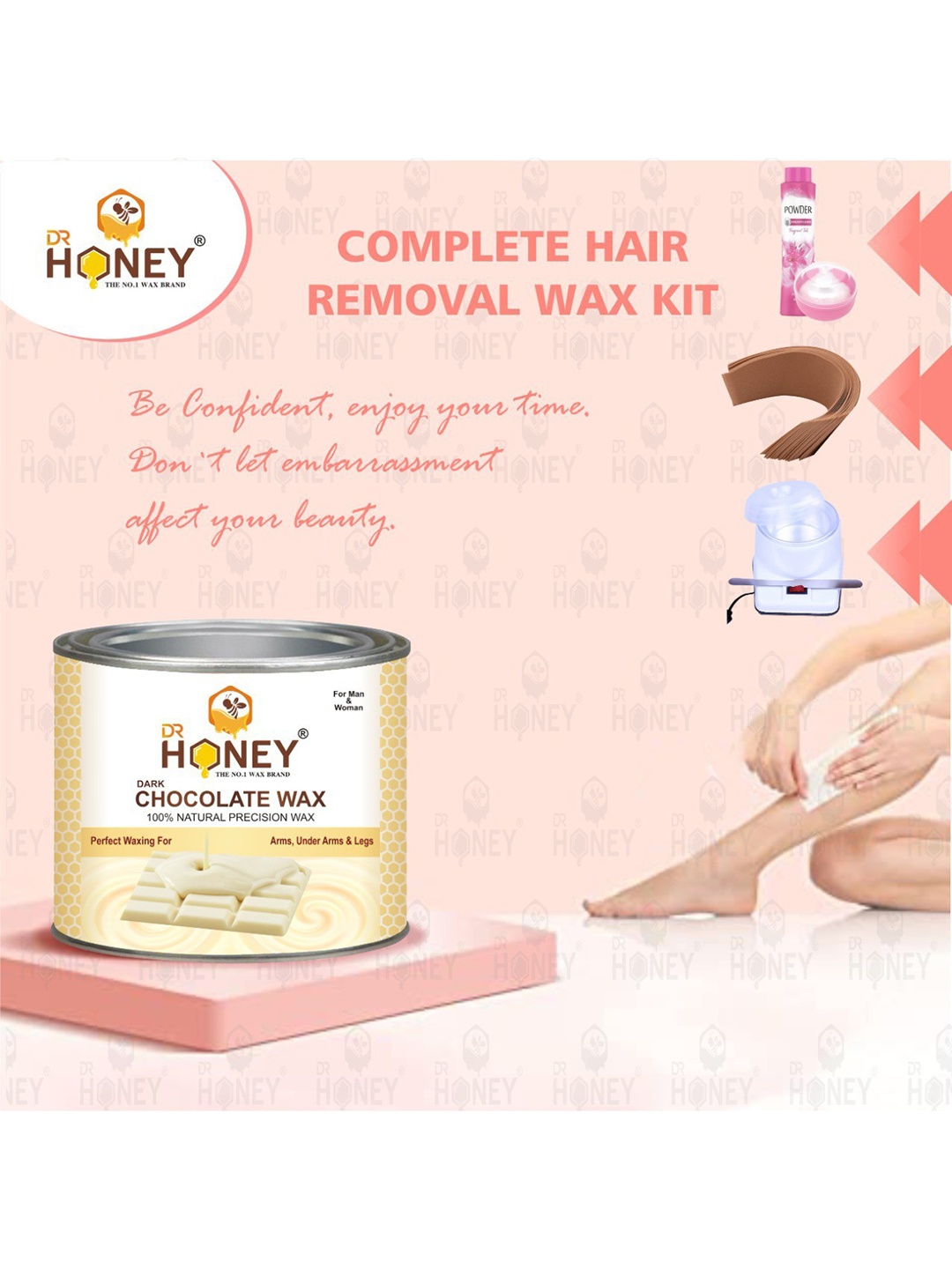 

DR HONEY 100% Natural Precision White Chocolate Hot Wax - 600 gm, Multi
