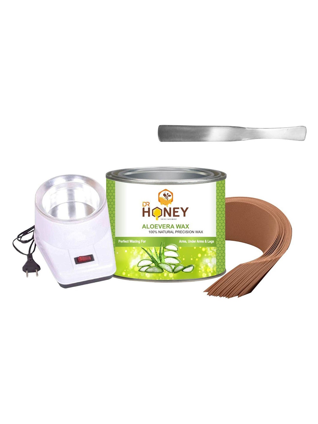 

DR HONEY 100% Natural Precision Aloevera Hot Wax - 600g, Brown