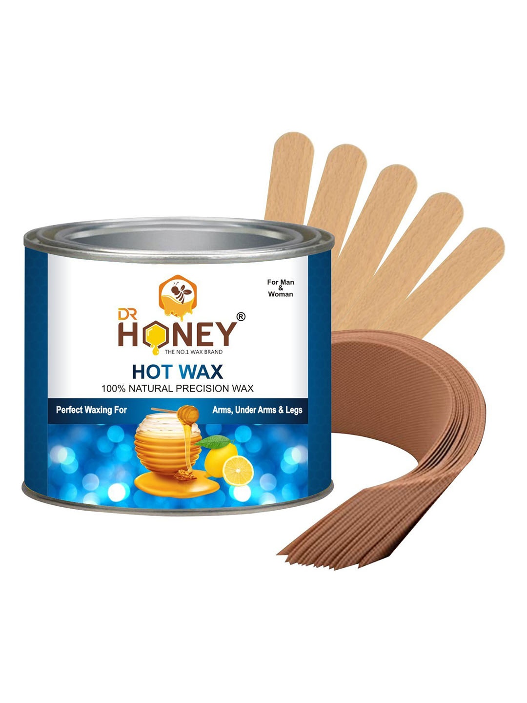 

DR HONEY Dark Chocolate 100% Natural Precision Hot Wax - 600g, Brown